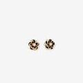 Boucles d'oreille sur Grenoble : Boucles oreilles Lollipops Boucles d'oreilles fleur perles facett&eacute;es Romantique Noir