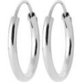 Boucles oreilles Brillaxis Cr&eacute;oles argent rhodi&eacute; 16 mm Blanc Grenoble