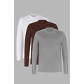 Tee-shirts sur Grenoble : T-shirt Enorsia Coton T-shirt &agrave; manches longues lot de 3 Multicolore