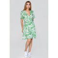 Robe courte Enorsia Robe fluide imprim&eacute;e en jersey Vert