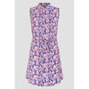 Robe courte Enorsia Robe chemise &agrave; boutonnage complet avec motif de jardin sauvage Rose