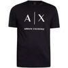 T-shirt EAX T-shirt slim graphique &agrave; grand logo Noir