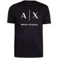 Tee-shirts sur Grenoble : T-shirt EAX T-shirt slim graphique &agrave; grand logo Noir