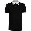 Polos sur Grenoble : Polo EAX Polo &agrave; col contrast&eacute; coupe ajust&eacute;e Noir