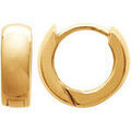 Boucles d'oreille sur Grenoble : Boucles oreilles Brillaxis Cr&eacute;oles larges plaqu&eacute; or 13mm fil 5mm Jaune