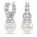 Boucles d'oreille sur Grenoble : Boucles oreilles Swarovski Cr&eacute;oles Matrix Pearl Blanc