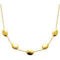 Collier Brillaxis Collier acier dor&eacute; perles d'acier Jaune