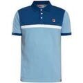 Polo Fila Polo Mattia &agrave; empi&egrave;cements contrast&eacute;s Bleu Grenoble