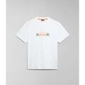 Tee-shirts sur Grenoble : T-shirt Napapijri S-SMALLWOOD NP0A4HQK-N1A1 WHITE WHISPER