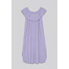 Robe courte Enorsia Robe en jersey d&eacute;collet&eacute;e sans &eacute;paules &agrave; volants Violet