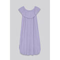 Robes sur Grenoble : Robe courte Enorsia Robe en jersey d&eacute;collet&eacute;e sans &eacute;paules &agrave; volants Violet