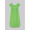 Robe courte Enorsia Robe en jersey d&eacute;collet&eacute;e sans &eacute;paules &agrave; volants Vert
