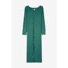 Robe Enorsia Robe Midaxi en c&ocirc;tes avec fronces sur les coutures Vert