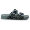 Chaussures Pisamonas Sandales Caoutchouc Habana Double Boucle Imprim&eacute; Animal Vert