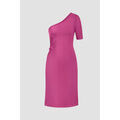 Robe courte Enorsia Robe &agrave; encolure asym&eacute;trique Rose