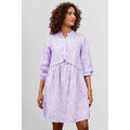 Robe courte Enorsia Robe mini &agrave; volants multiples avec motif ditsy Violet