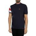 Tee-shirts sur Grenoble : T-shirt Trojan T-shirt piqu&eacute; &agrave; imprim&eacute; drapeau Bleu