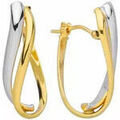 Boucles d'oreille sur Grenoble : Boucles oreilles Brillaxis Cr&eacute;oles effet vague bicolore Multicolore