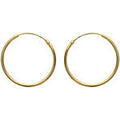 Boucles d'oreille sur Grenoble : Boucles oreilles Brillaxis Cr&eacute;oles en plaqu&eacute; or 30mm Jaune