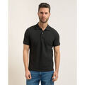 Polos sur Grenoble : Polo K-Way Polo homme Amedee en piqu&eacute; &eacute;lastique Noir