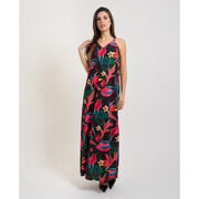 Robe Yes Zee Robe longue pour femme &agrave; motif floral Multicolore