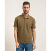 Polo Calvin Klein Jeans Polo homme en piqu&eacute; de coton m&eacute;lang&eacute; Marron