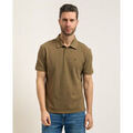Polo Calvin Klein Jeans Polo homme en piqu&eacute; de coton m&eacute;lang&eacute; Marron