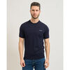 T-shirt Guess T-shirt Lewis homme en m&eacute;lange soie Bleu