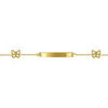 Bracelets Brillaxis Identit&eacute; b&eacute;b&eacute; rectangle or 9 carats 2 papillons Jaune