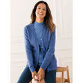 Gilets sur Grenoble : Gilet Daxon by - Gilet V maille chin&eacute;e Bleu