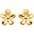 Boucles oreilles Brillaxis Boucles d'oreilles Fleur en plaqu&eacute; or Jaune Grenoble