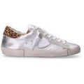 Baskets femme sur Grenoble : Baskets basses Philippe Model - Argent&eacute;