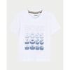 T-shirt enfant BOSS T-shirt &agrave; col rond Kids avec logo Blanc