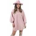 Robe courte Kebello Chemise Ample F, Rose Grenoble