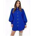 Robe courte Kebello Chemise Ample F, Bleu Grenoble