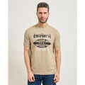T-shirt Guess T-shirt col rond homme avec imprim&eacute; Gris Grenoble