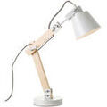 Luminaire sur Grenoble : Lampes &agrave; poser Unimasa Lampe en bois et m&eacute;tal 13 x 14 x 43 cm Blanc Unique. . Maison & D&eacute;co > Lampes &agrave; poser.