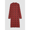 Robe courte Enorsia Robe en cr&ecirc;pe &agrave; c&ocirc;tes midi floral Noir
