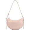 Sac Bandouliere LANCASTER Sac demi lune Zipp&eacute; Suave Ace Poudre Rose