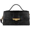 Sac &agrave; main LANCASTER Baguette Exo Ily M Noir L&eacute;zard Noir