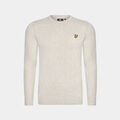 Pulls/Sweat sur Grenoble : Pull Lyle & Scott Pull en coton m&eacute;rinos &agrave; col ras du cou - gris clair marbr&eacute; aw Gris