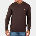 Pulls/Sweat sur Grenoble : Pull Lyle & Scott Pull en coton m&eacute;rinos &agrave; col ras du cou - espresso Rouge