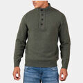 Pull Barbour Pull tricot&eacute; avec patch et demi-fermeture &eacute;clair - olive Vert Grenoble