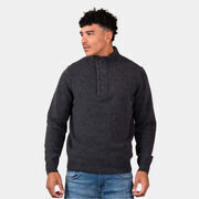 Pull Barbour Pull tricot&eacute; avec patch et demi-fermeture &eacute;clair - anthracite Noir