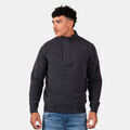 Pull Barbour Pull tricot&eacute; avec patch et demi-fermeture &eacute;clair - anthracite Noir
