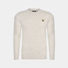 Pull Lyle & Scott Pull en coton m&eacute;rinos &agrave; col ras du cou - gris clair marbr&eacute; Gris