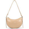 Sac a main LANCASTER Sac demi lune Zipp&eacute; Suave Ace Beige Fonc&eacute; Beige