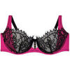 Corbeilles & balconnets Pomm'poire Soutien-gorge &agrave; armatures noir/fuchsia Dragon Noir