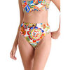 Maillots de bain Lisca Bas maillot slip de bain &eacute;chancr&eacute; taille haute MEXICO Rouge
