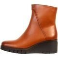 Bottes femme sur Grenoble : Bottines Super Mode Bottine Compens&eacute; &agrave; Enfiler Marron